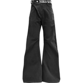 基础斜侧面门禁设计感小众刺绣标语14盎司牛仔裤 SICKING25AW