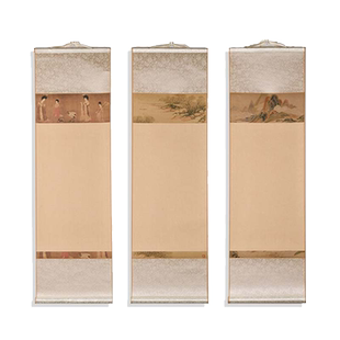 宣纸书法专用卷轴挂画空白定制字画书法临摹卷轴竖版画卷书画字画书法挂画卷轴道具手写毛笔字古画古风长卷轴