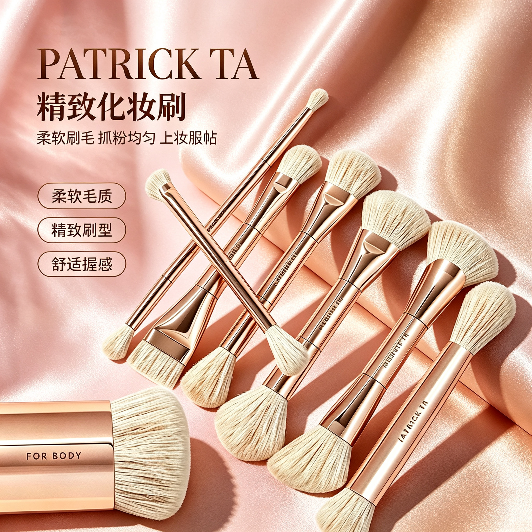 Patrick Ta sculpting双头化妆刷修容腮红刷眉刷鼻刷高光刷粉底刷