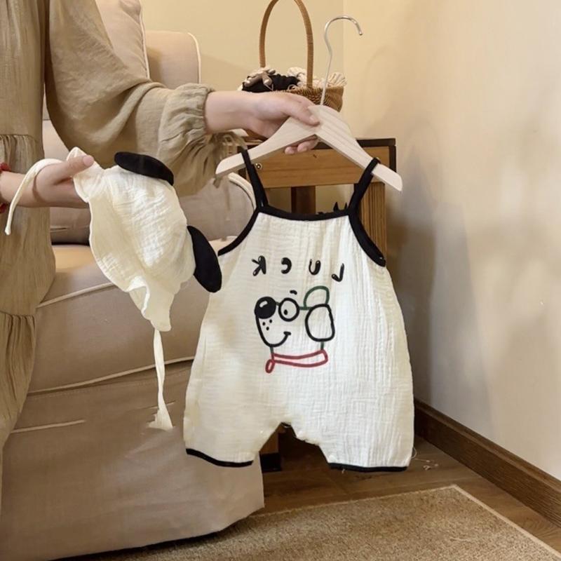 奥莱清仓小月龄宝宝衣服夏季薄款可爱闲休婴幼儿吊带爬爬服儿婴连