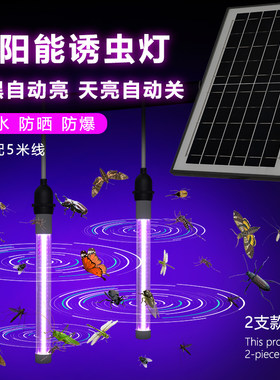 太阳能诱虫黑光灯鱼塘养殖灭虫灯