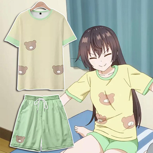 不时轻声地以俄语遮羞的邻座艾莉同学周边周防有希cos短袖T恤衣服