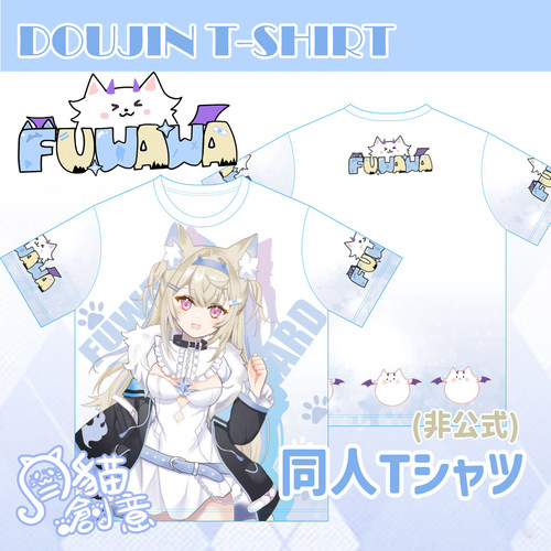 Hololive HOLOLIVE阿比斯加德同人短袖T恤动漫二次元痛衣服全彩3d