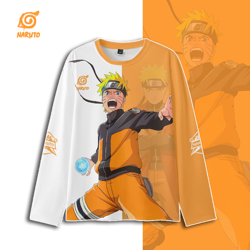 新款长袖T恤男火影忍者鸣人晓组织cos服痛衣休闲设计感小众打底衫