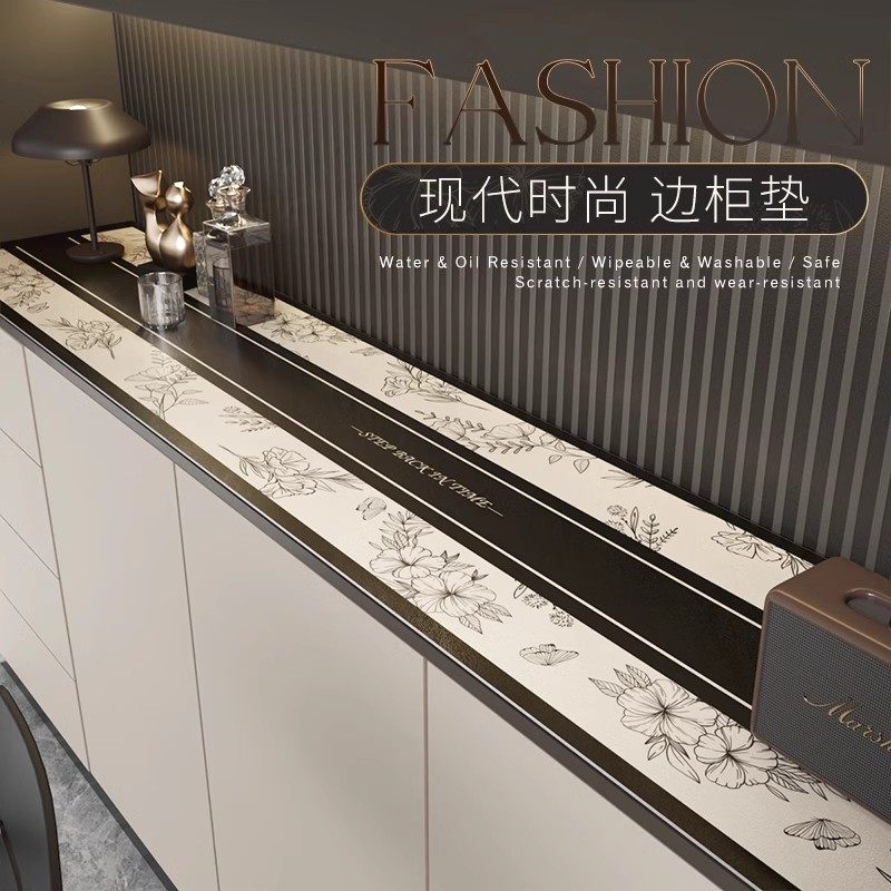 法式复古餐边柜桌垫防水防油免洗电视柜长方形保护垫防尘茶几桌布,居家布艺,桌布,淘宝优惠券,粉丝福利购,淘宝优惠卷