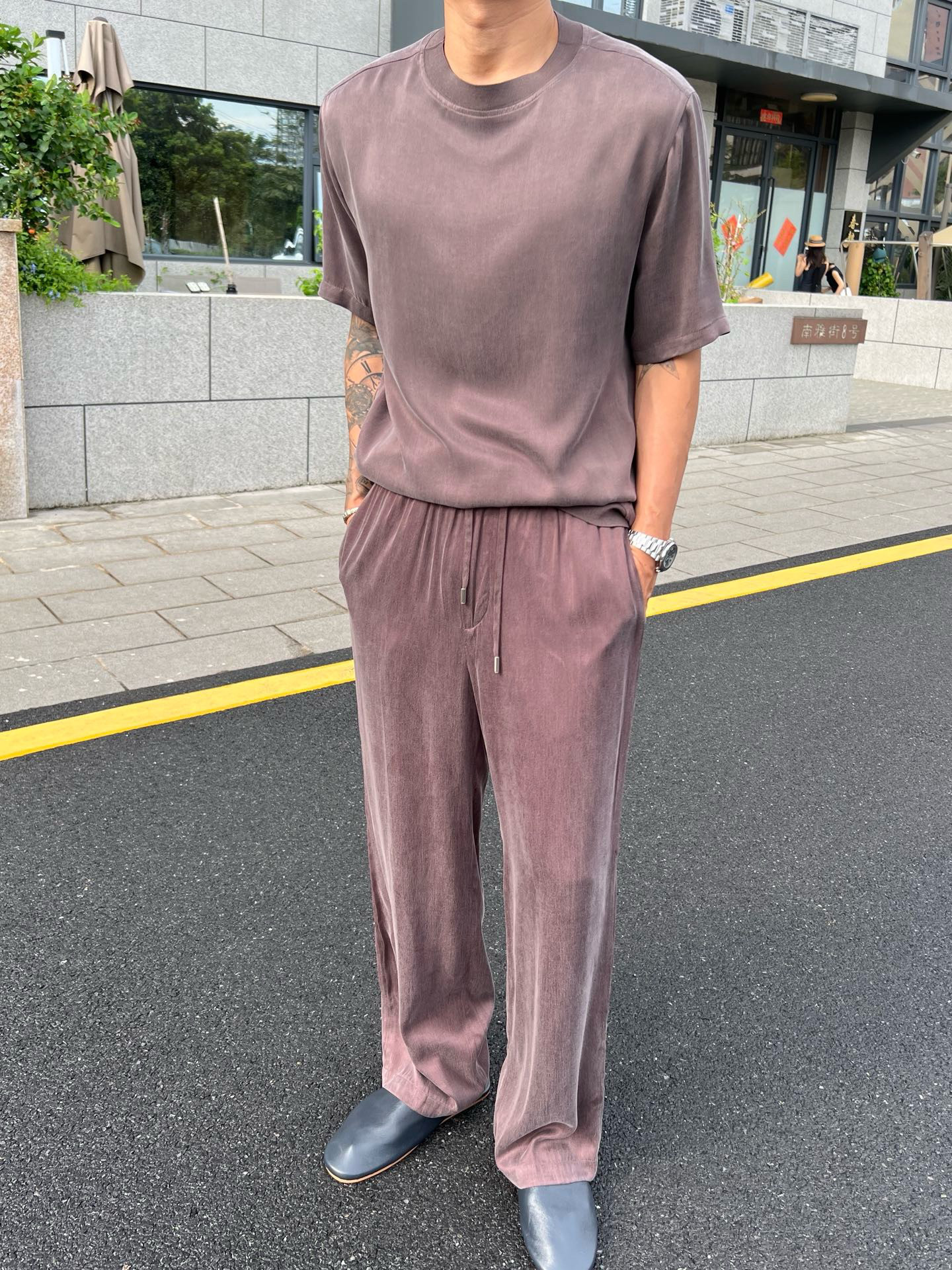 LP 夏季男士轻奢铜氨丝短袖T恤 绝啦 雾面霜感凉感 百搭舒适New
