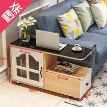 Simple tea table beside sofa modern e-table printer corner shelf small table type room furniture