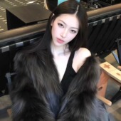 年轻款 时尚 百搭环保毛毛大衣 外套女冬季 气质高级感狐狸毛皮草短款