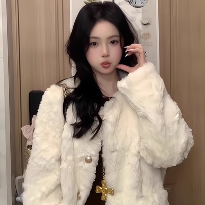 气质千金毛毛外套女时尚保暖皮草