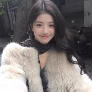 气质小香风仿狐狸毛外套女款 高级感皮毛一体环保皮草毛毛上衣 冬季