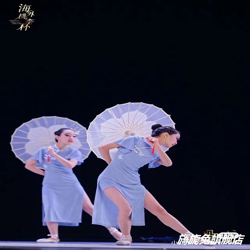 儿童古典舞旗袍演出服民族舞蹈服装女童中国风碇步桥舞蹈练功服