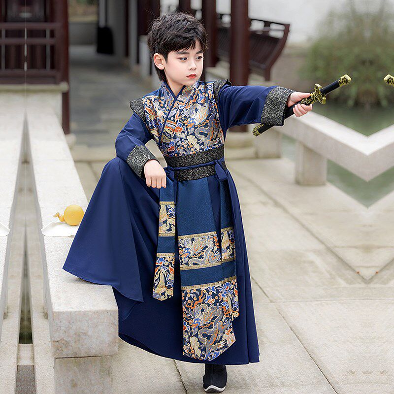 男童汉服春款儿童古装高端男生国学男孩明制唐装演出服夏2025新款图片