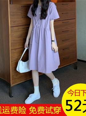 女大童日系连衣裙夏装12岁高初中学生13少女孩15韩版森系中长裙子