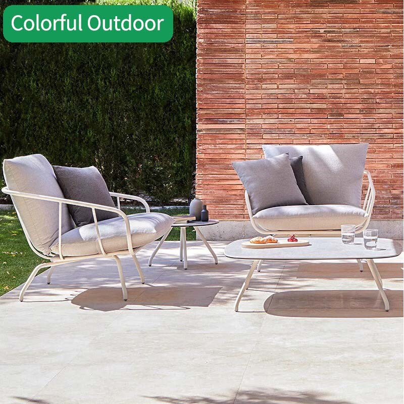 北欧户外庭院沙发别墅花园室外露台阳台样板房藤编庭院铝合金家具