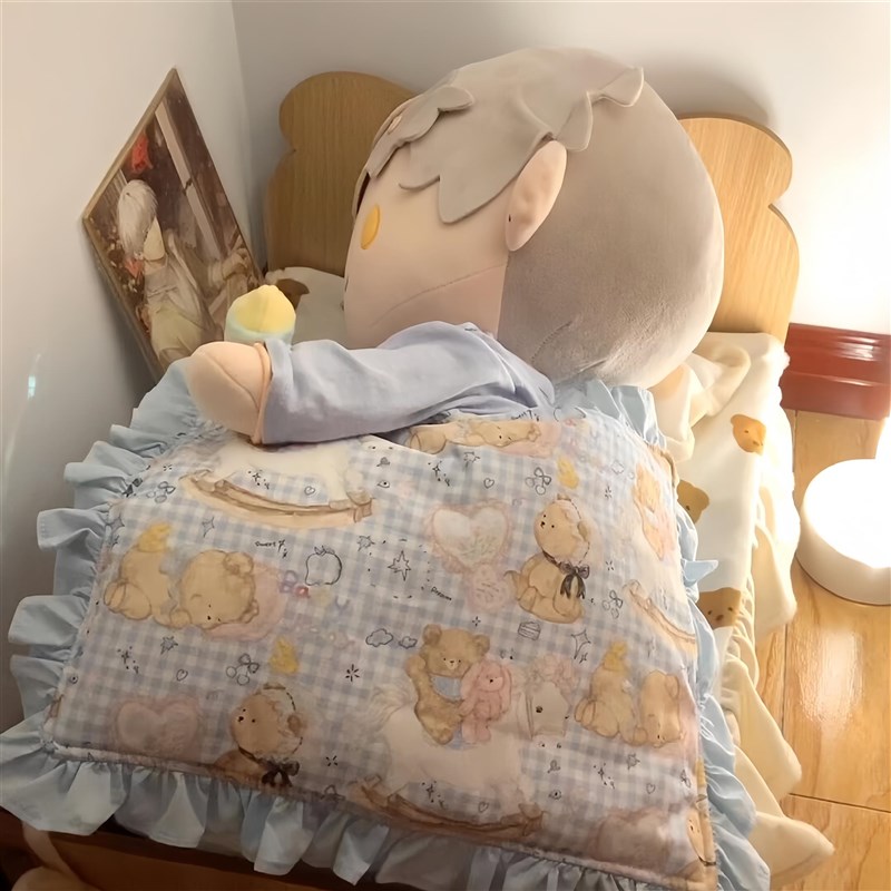 棉花娃娃的床40cm娃床公仔过家家小床家具用品30cm娃屋家居床木质