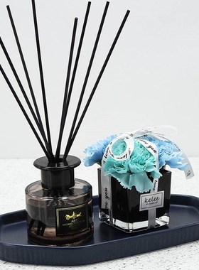 样板房卫生间摆件样板间卫浴装饰品洗手间香薰浴室柜台面托盘套装