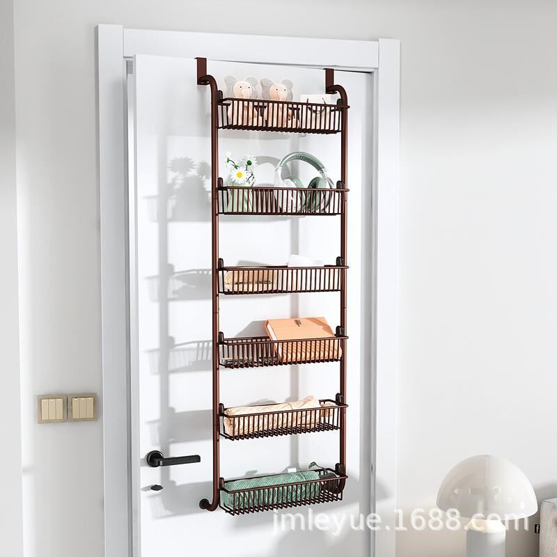 免打孔门后挂篮置物架多层收纳架浴室门后挂架多功能整理架