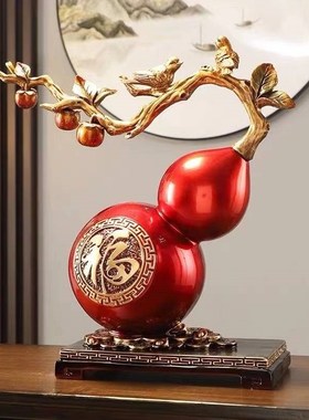 新中式葫芦摆件福字客厅玄关酒柜办公室家居装饰品乔迁新居礼物