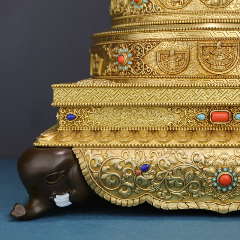曼扎盘37堆密宗前行供修曼茶罗蔓札漫达盘纯黄铜供佛用品摆件大号