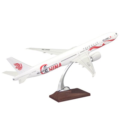 飞机模型波音B777国航爱中国纪念客机礼品摆件镂空工艺原装47厘米