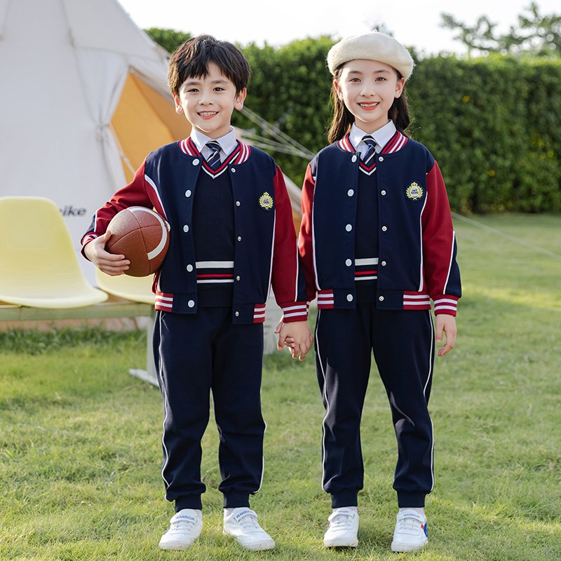 英伦学院风棒球服校服套装小学生秋冬新款老师儿童班服幼儿园园服