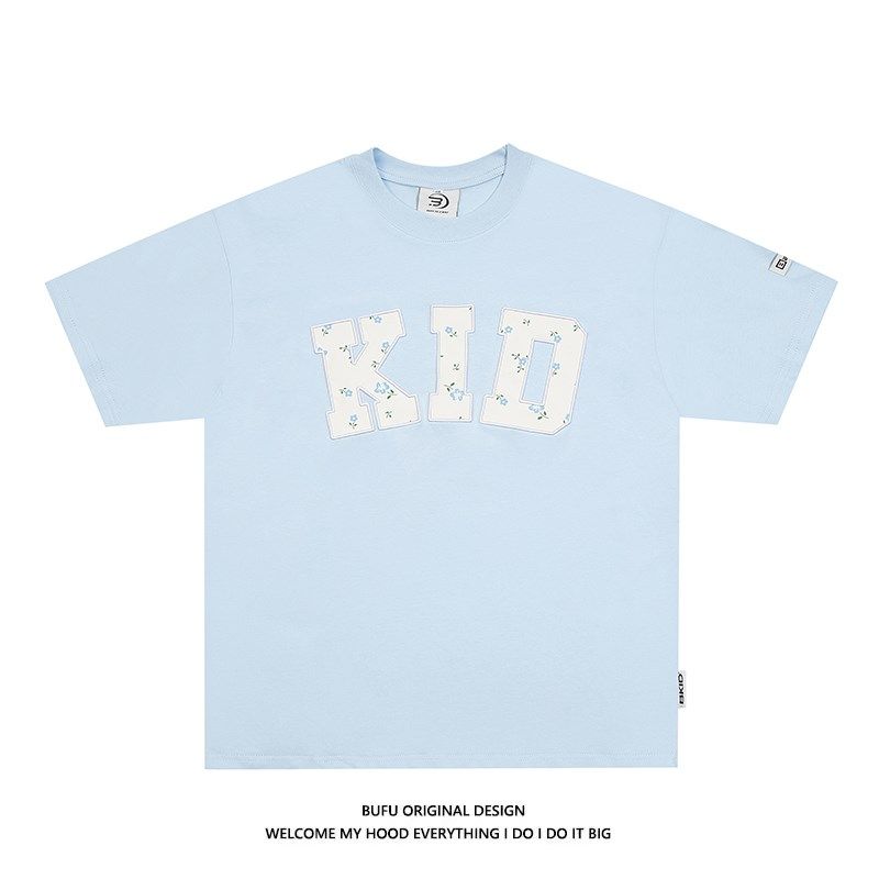 亿万少年BUFU碎花贴布绣短袖T恤男女夏季情侣装国潮牌奶甜上衣TEE,男装,T恤,淘宝优惠券,粉丝福利购,淘宝优惠卷