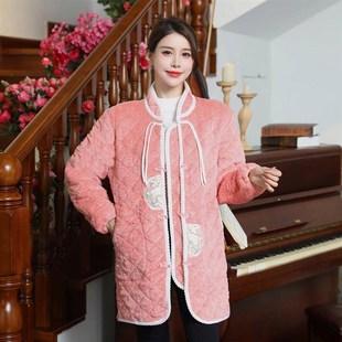 女士上班外穿的罩衣冬季加绒加厚女式新款冬天夹棉工作服正穿保暖