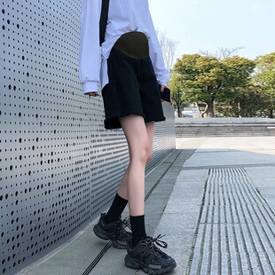 孕妇短裤外穿夏天小个子打底阔y腿裤夏季薄款五分牛仔裤女夏装夏