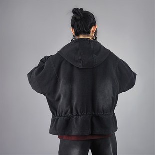 短款 女士棉袄韩版 连帽保暖棉衣 新款 立体剪裁口袋加厚牛仔棉服冬装