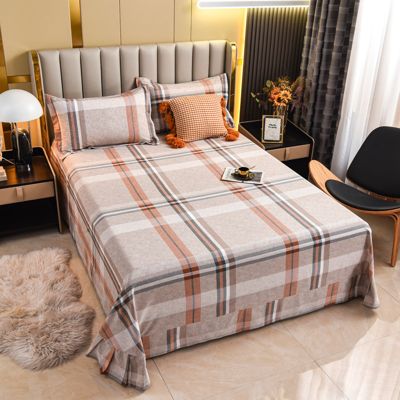 全棉加厚磨毛床单单件定制纯棉保暖田园被单加大榻榻米床床笠订做