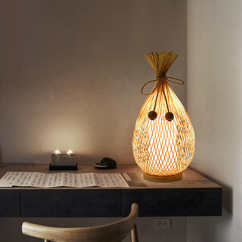 台灯创意竹 简约现代 卧室床头灯 竹编灯客厅 温馨家用床头柜台灯,家装灯饰光源,装饰台灯,淘宝优惠券,粉丝福利购,淘宝优惠卷