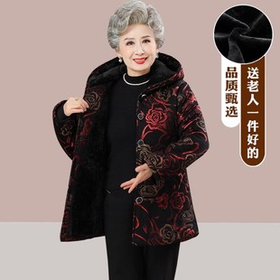 中老年人冬裝 老人衣Z服太太棉 棉襖加絨加厚媽媽外套冬季 女奶奶裝
