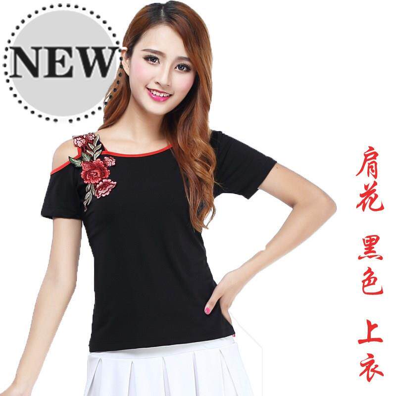 广场舞服装新款套装短袖漏肩舞蹈服女夏季中老年演出跳舞衣k短裙|msdalam kategori Butik wanita / wanita, wanita pertengahan umur - dari Buy2taobao.com untuk memberikan perkhidmatan ejen Taobao profesional membeli