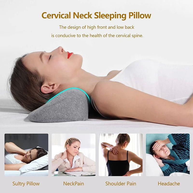 Cervical Pillow, Memory Foam Contour Pillow, Bed Pillows for