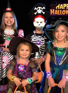 Halloween Party Favor Gfts Cute Glowng Fnger Rng Brooch