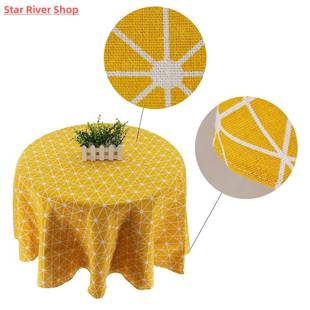 Japan Style Tablecloth Cotton Linen Round Table Cloth Nordic