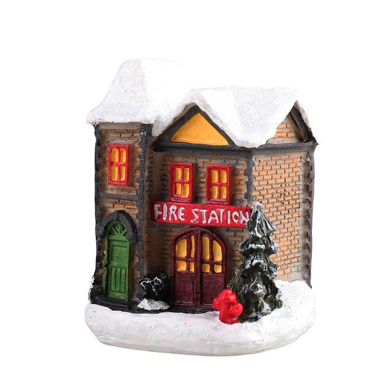 New Christmas decorations resin little house little presents