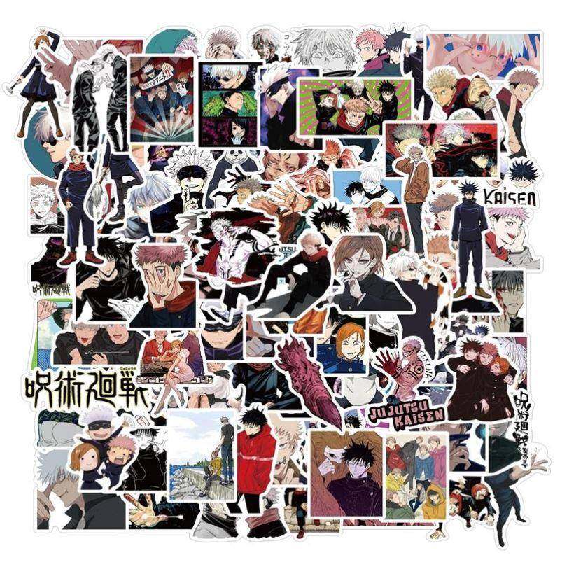100pcs Anime Jujutsu Kaisen Sticker Sorcery Fight Stickers