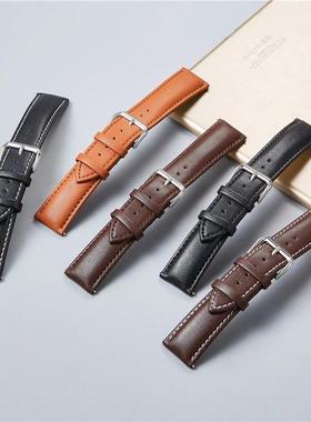 Genuine Leather Watchbands Calfskin Replace Watch Straps 18m