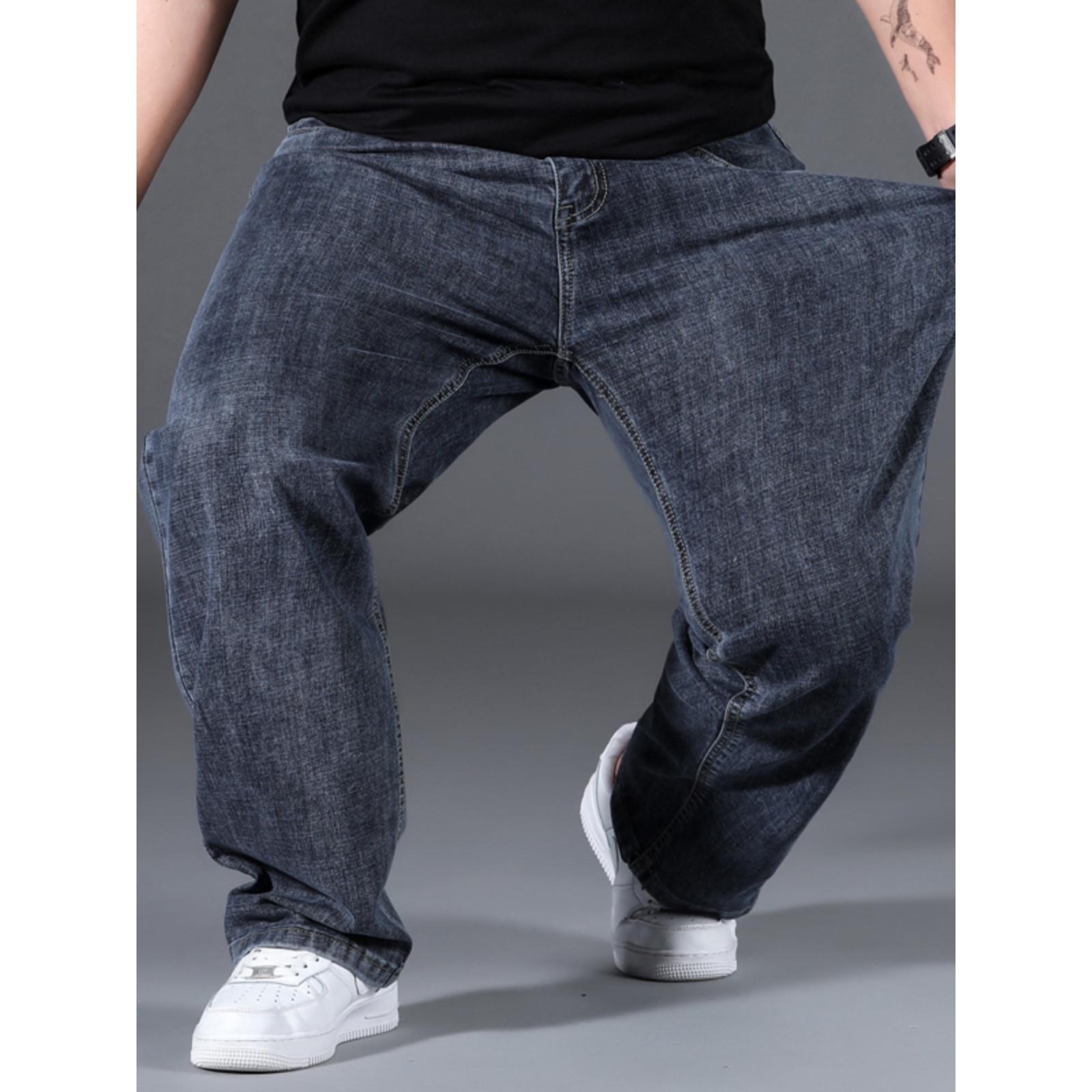 加绒牛仔裤男款大码弹力男士2024新款宽松直筒加肥加大胖子肥佬裤