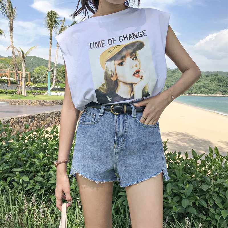 Diane viooo 2019 new pattern summer Paige Retro grey cowboy shorts Broad leg MM student Easy Hot pantsin the Women's clothing/Boutique , Jeans  category - from Buy2taobao.com to provide professional Taobao agent buy service