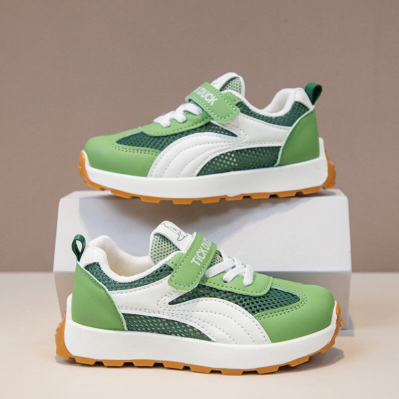 儿童运动鞋2025春夏新款女童韩版时尚镂空透气网鞋男童单网跑步鞋