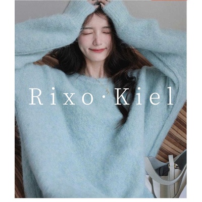 法国Rixokiel仿马海毛圆领毛衣