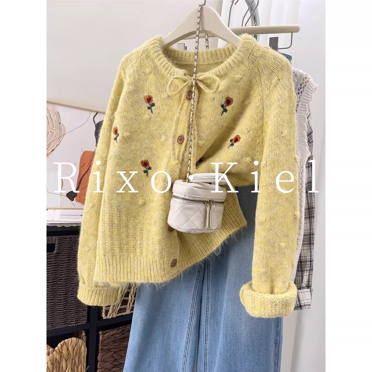 法国Rixokiel软糯毛衣开衫外套