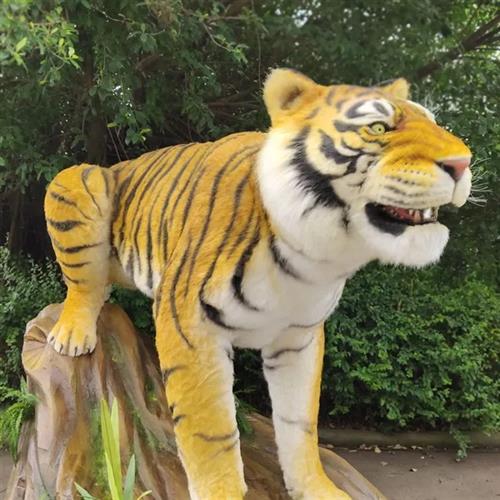 公园大型仿真动物展览装置景区公园电动机械老虎模型厂家直供