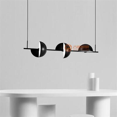 中山工厂工程吊灯餐厅吧台现代旋转圆球形奢华高档贝壳一字灯