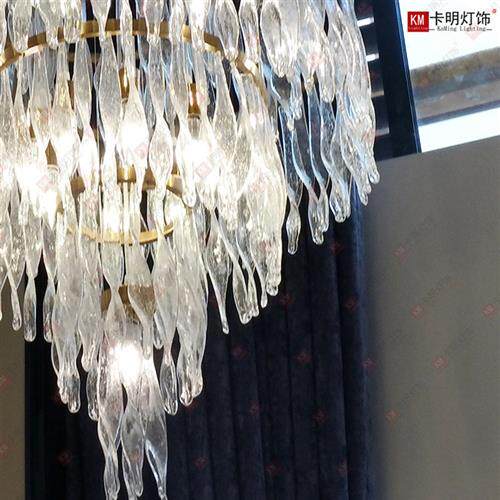 轻奢后现代水晶灯圆形售楼中心客厅餐厅卧室洽谈区卡座吊灯