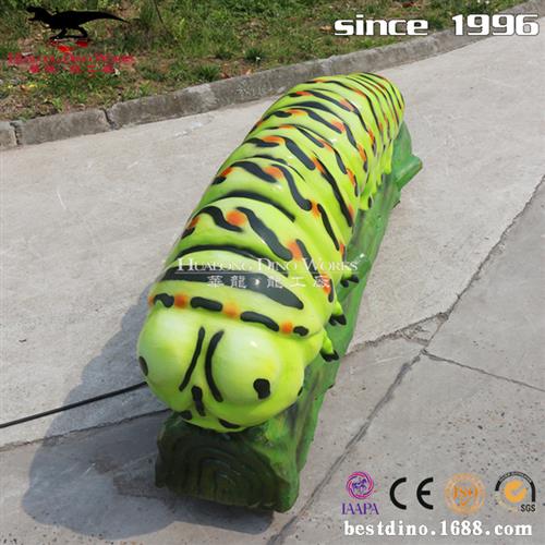 机械电动毛毛虫硅胶表皮可互动儿童游乐园引流打卡模型摆件