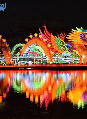 蛇年自贡灯会大型花灯景区庙会不夜城灯展夜景装饰彩灯工厂