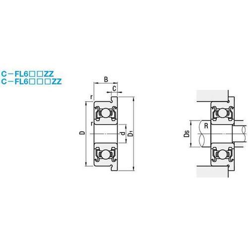 带法兰滚珠轴承FL6803ZZ FL6804ZZ FL6805ZZ FL6900ZZ/FL6901ZZ